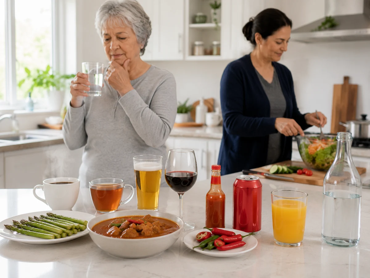 Foods and drinks affecting urine odour