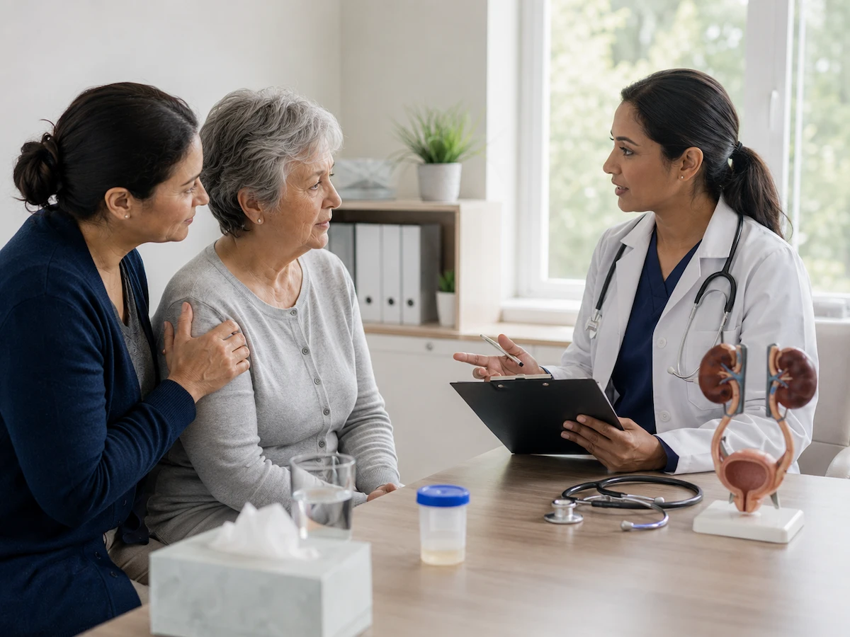 GP consultation for urinary odour concerns